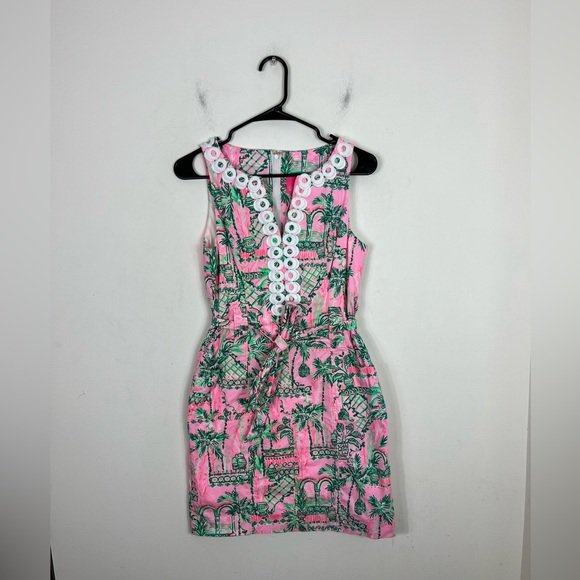 Lilly Pulitzer Gulianna Stretch Cotton Shift Dress Sz 0 - Picture 4 of 15